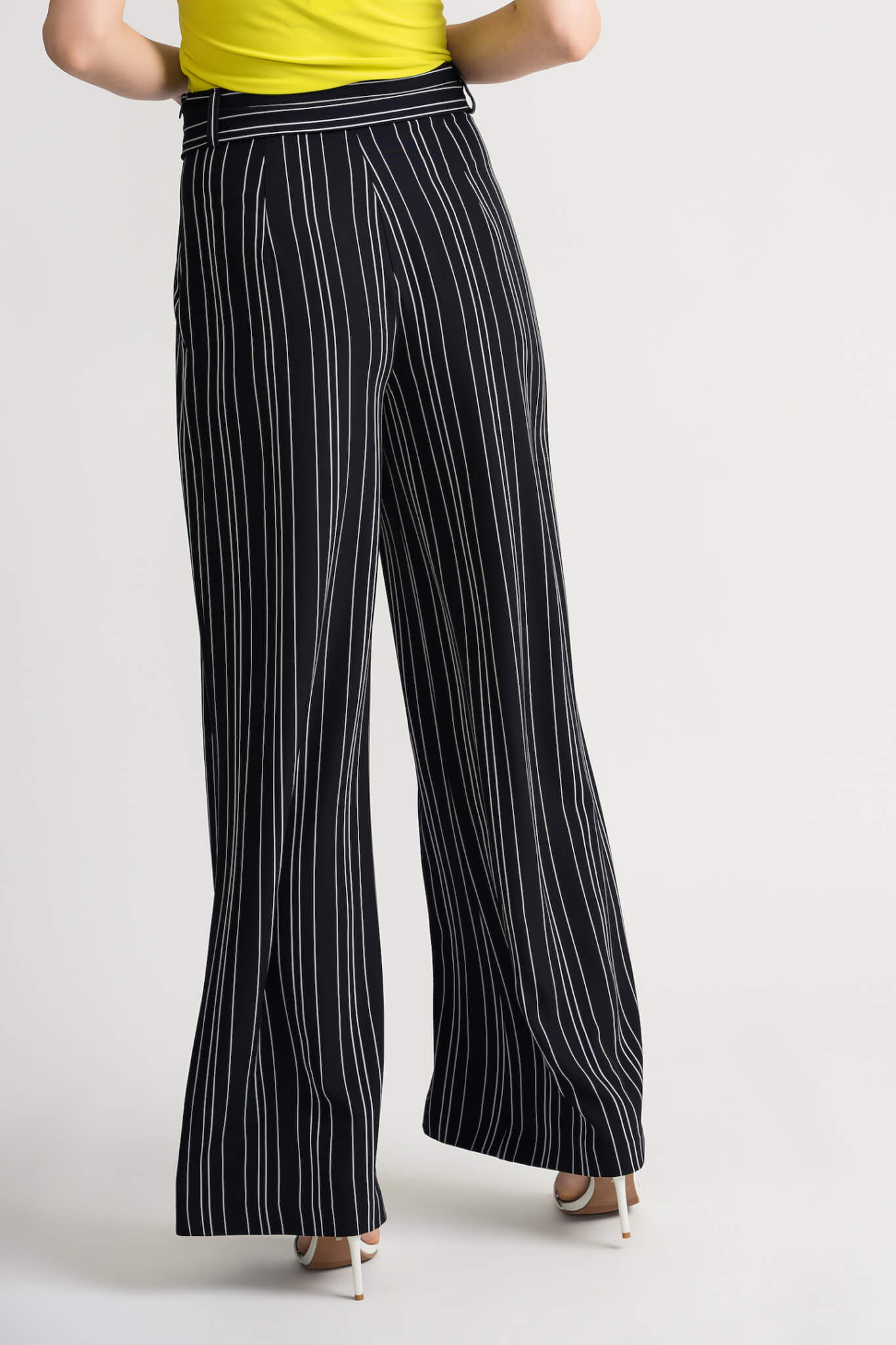 Navy with White Double Stripe Wide Leg Pant | Everard's Clothing
