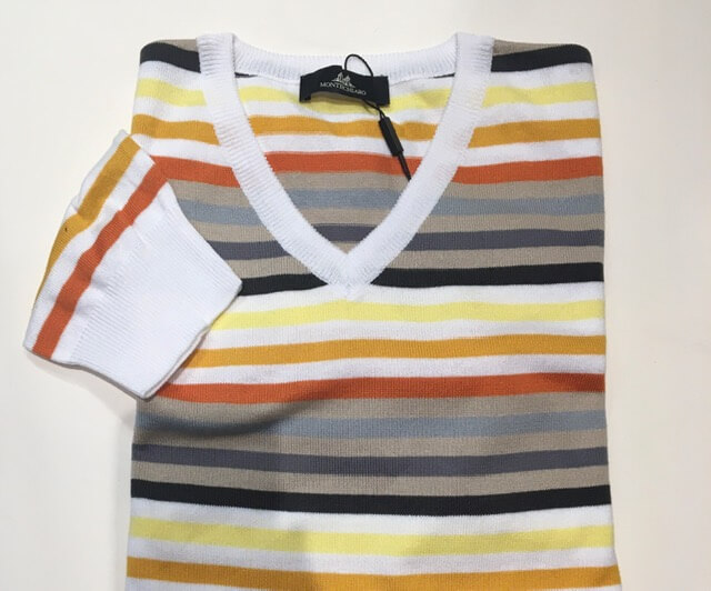 Stripe V-Neck Sweater | Everard's Clothing