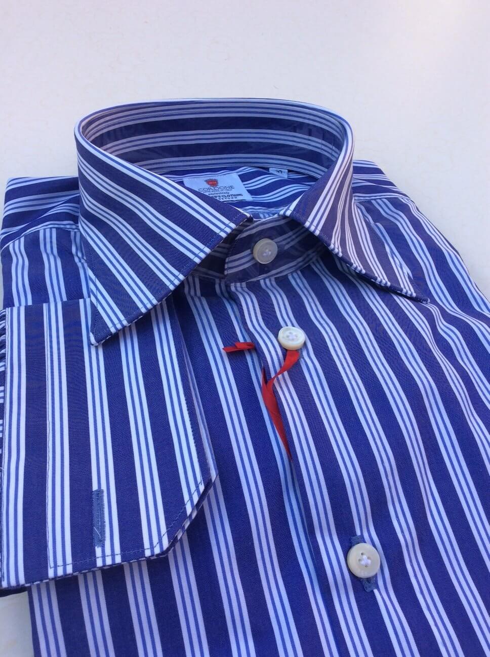 Blue Double Stripe Shirt | Everard's Clothing
