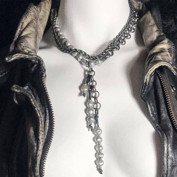 Pearl & Ribbon Choker Necklace – Good Soul Vintage