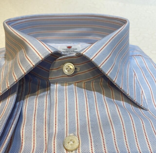 Pale Blue with White & Red Stripe Shirt | Everard's Clothing
