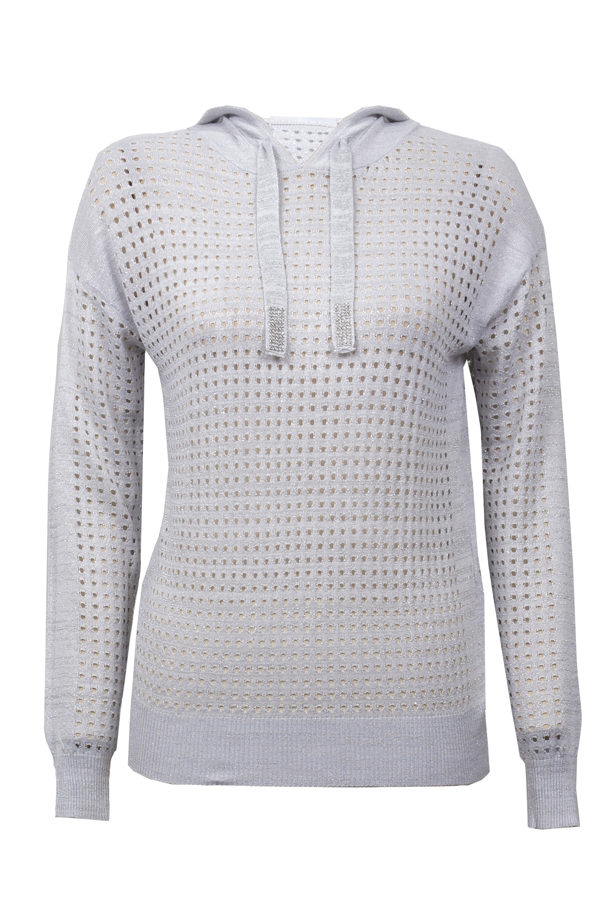 Women's Energy Silver Hoodie  Translucent Mesh Material - Bold&Grit