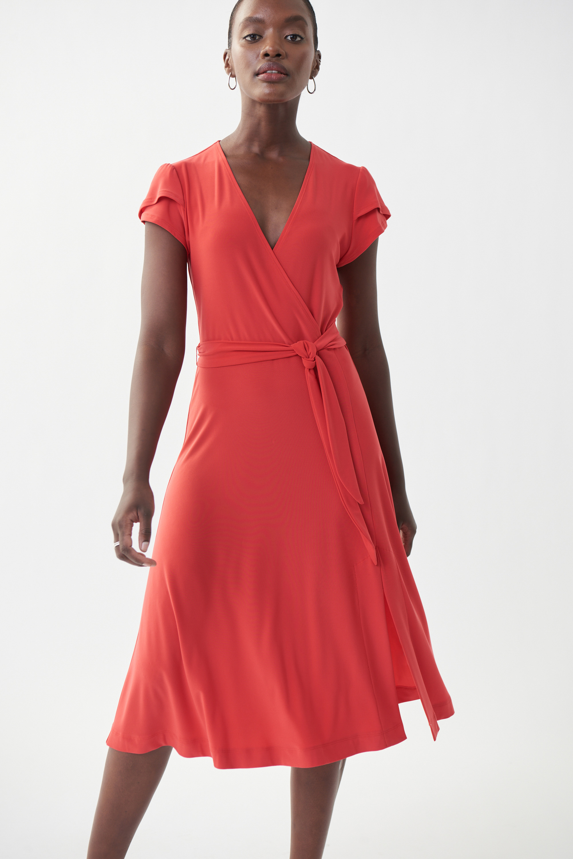 Buy PoshBery red Square Neck midi Dress at Amazon.in