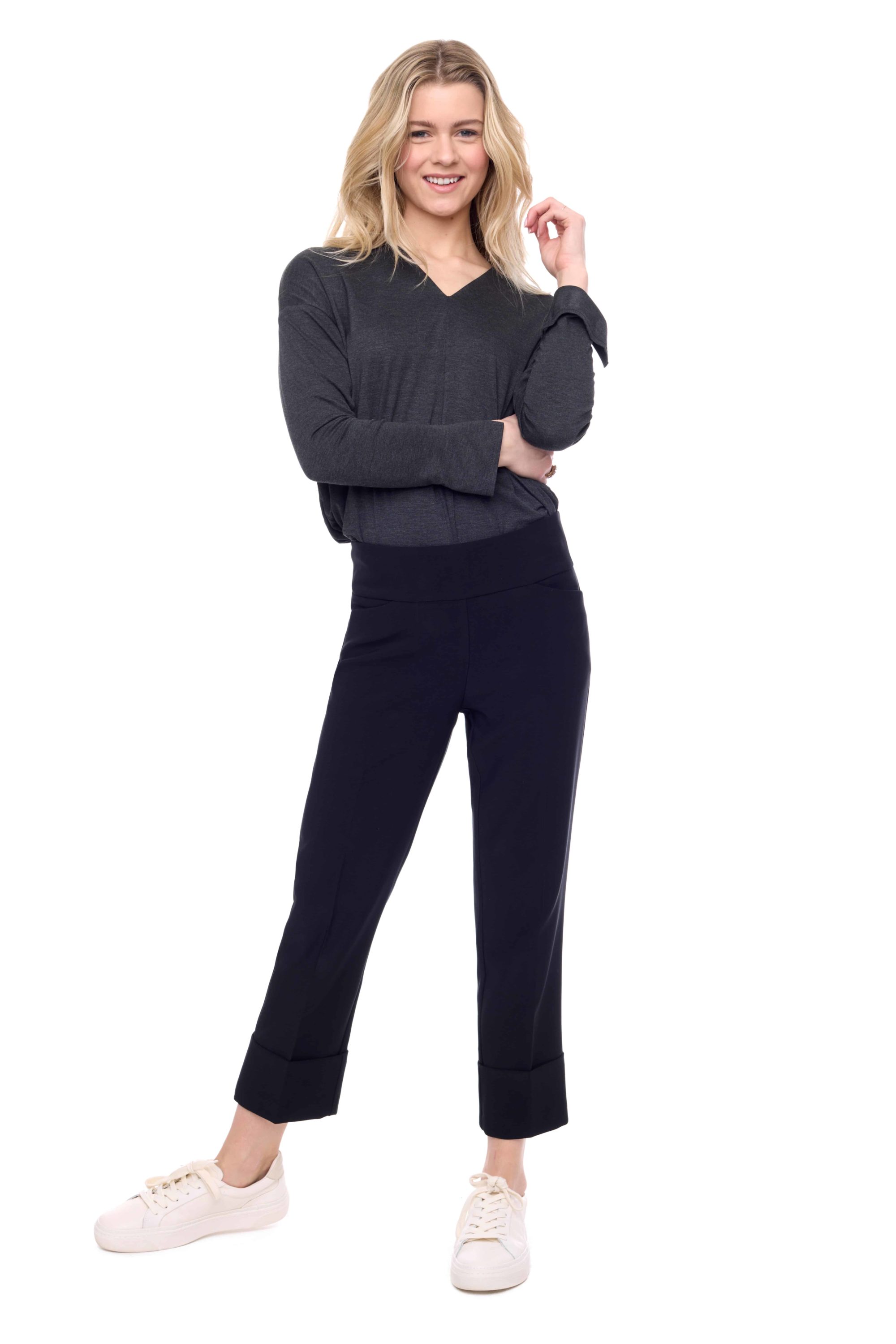 Womens Luxe Pant Solid Black