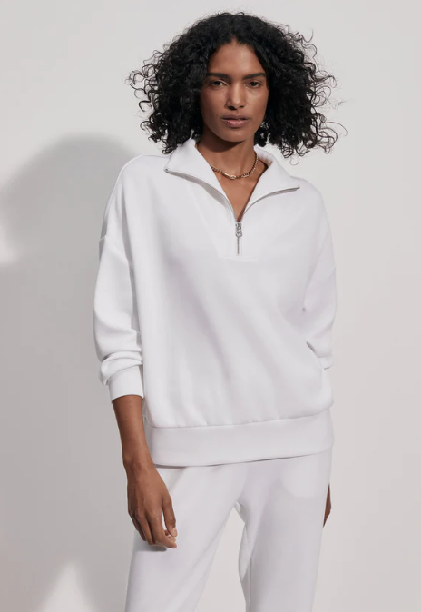 (取寄) バーリー レディース ハーレイ 1/2 ジップ セーター Varley women Hawley 1/2 Zip Sweater Ivory Marl Varley | Hawley Half Zip Sweat - Ivory Marl | The Sports Edit