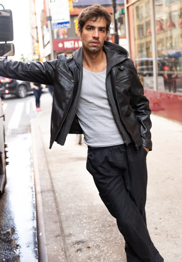 Biko RF Leather Jacket, Black | Everard's Clothing