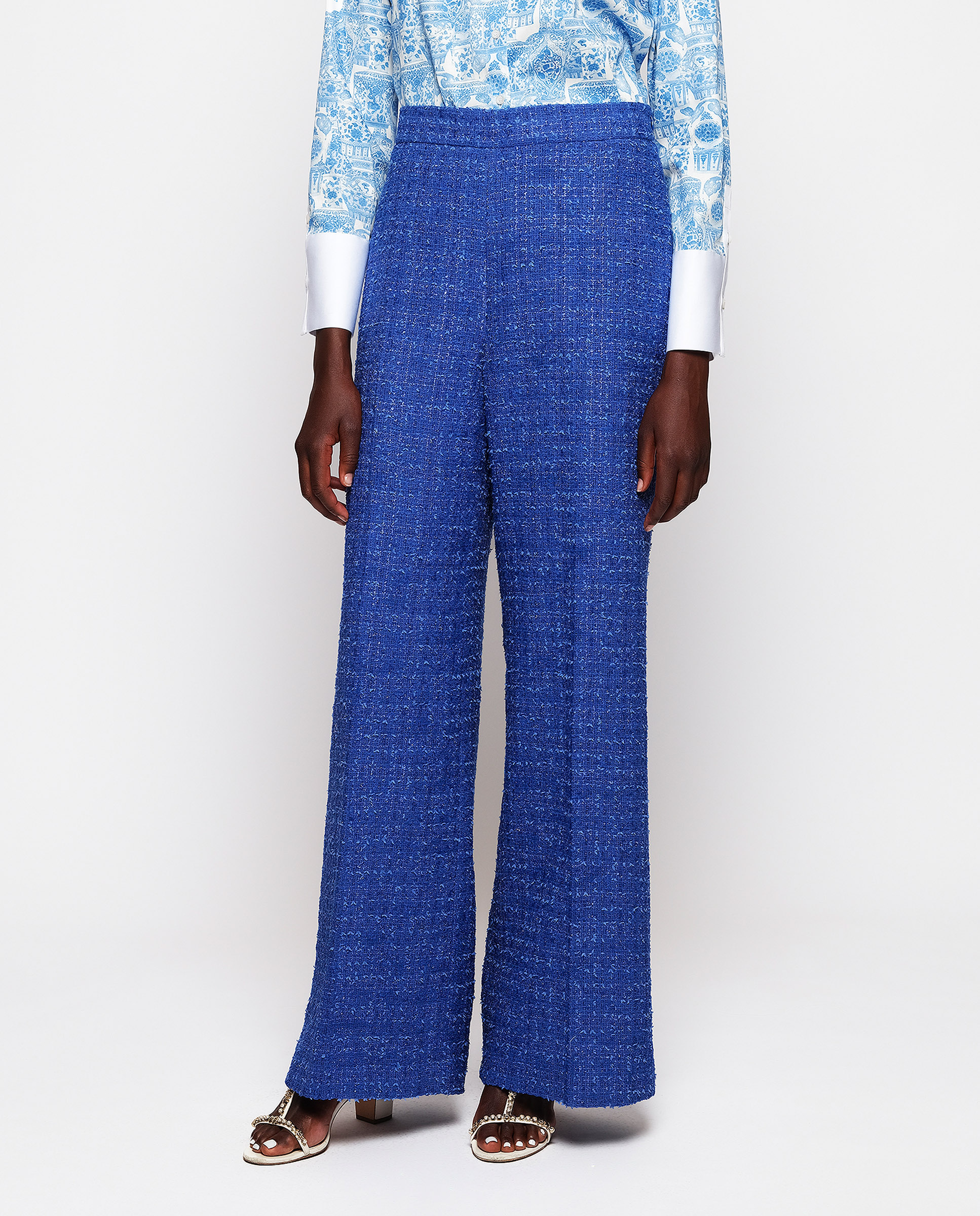 Mirto Blue Tweed Trousers | Everard's Clothing